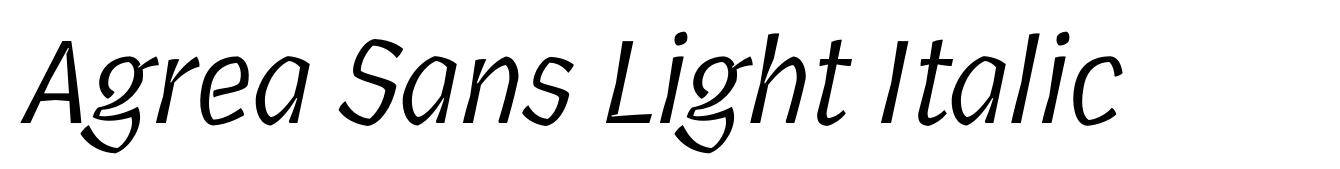 Agrea Sans Light Italic